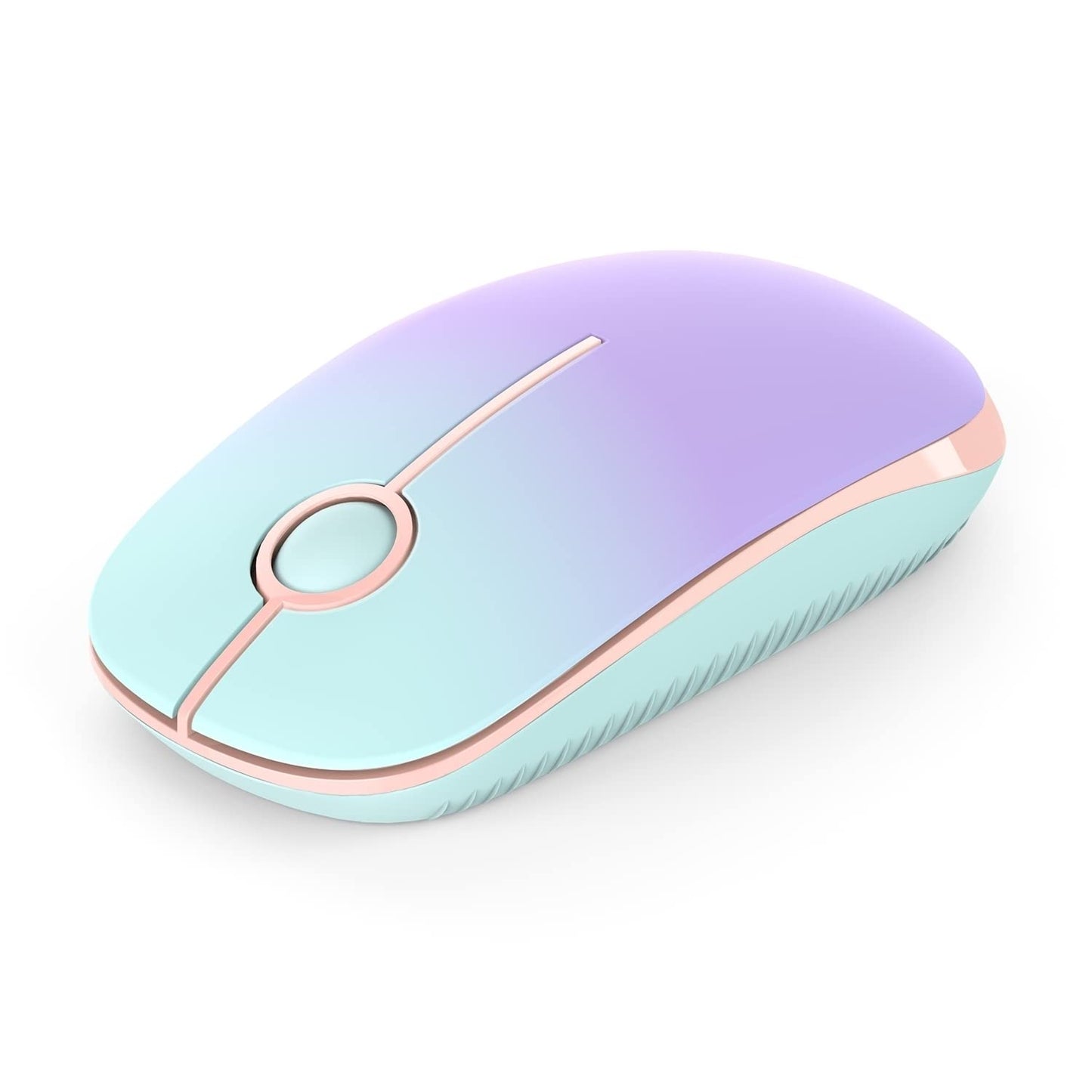 Vssoplor Wireless Mouse, 2.4G Slim Portable Computer Laptop Mouse with Nano Receiver Quiet Silent Optical Mice for Notebook, PC, Laptop, Computer-Black and Gold