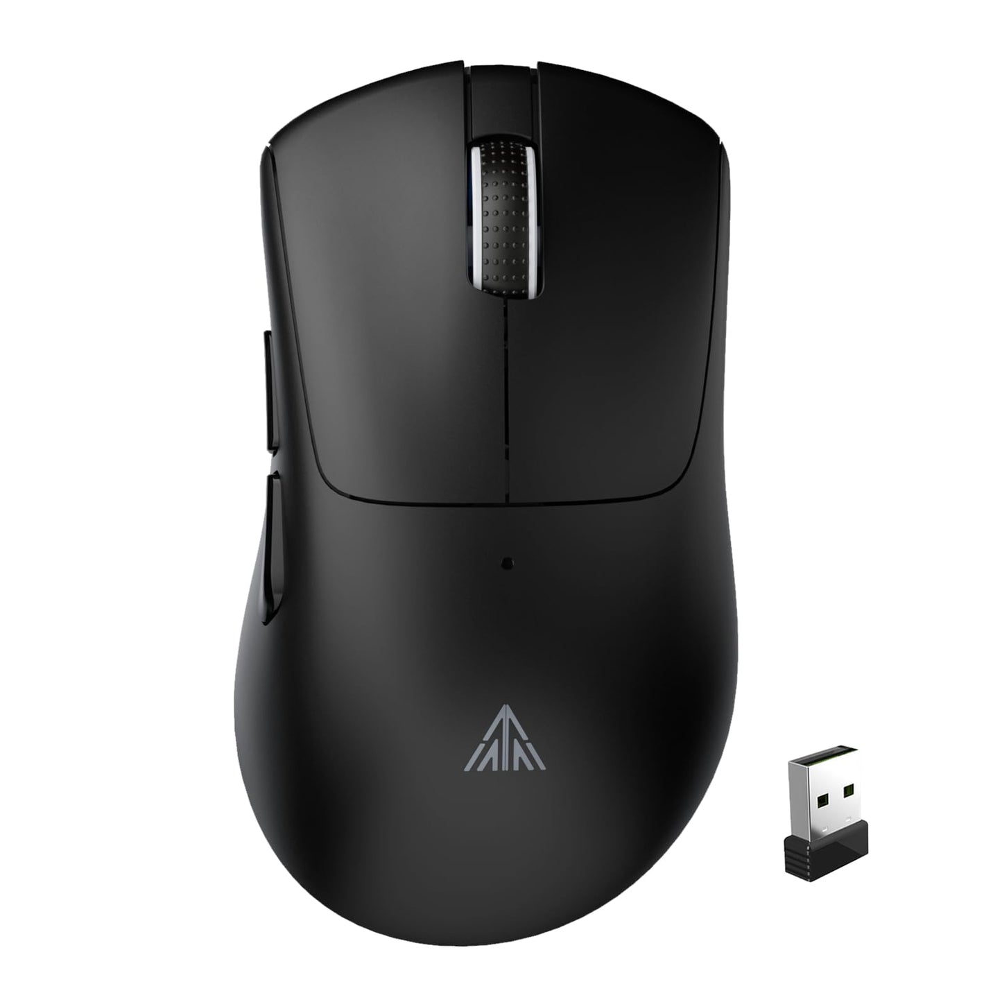 SM802 White Wireless Gaming Mouse,10000 DPI,Tri-Mode Wired/BT 5.0/2.4GHz Wireless Mouse Gaming with Side Button,RGB Programmable Macro Mouse for Laptop