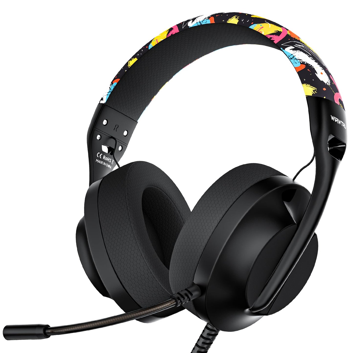 S30 Gaming Headset with Microphone,198g Lightweight Design, Wired Gaming Headphones for Xbox, Xbox Series X|S, PS5, PS4, Switch, PC, Noise Cancelling Mic, Soft Earmuffs (Black)