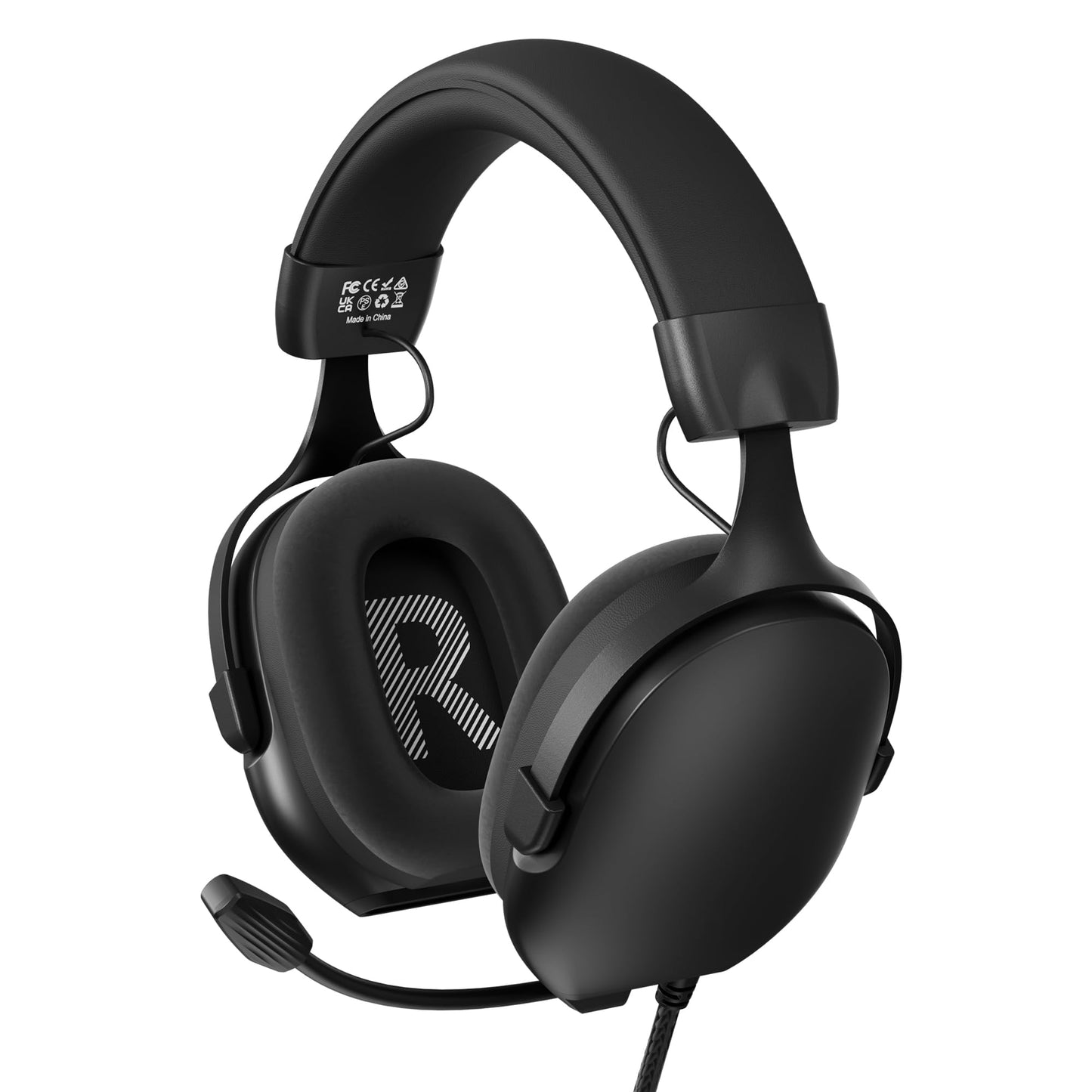 Gaming Headsets with Mic for Xbox,PS4,PS5,Switch,PC,7.1 Surround Sound Gmaing Headphones with Noise Cancelling Microphone,50MM Dynamic Drivers, 3.5MM Audio Jack-White