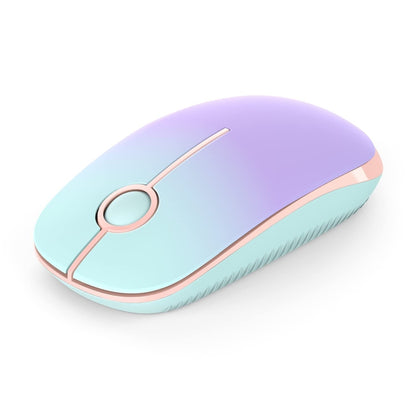 Vssoplor Wireless Mouse, 2.4G Slim Portable Computer Laptop Mouse with Nano Receiver Quiet Silent Optical Mice for Notebook, PC, Laptop, Computer-Black and Gold