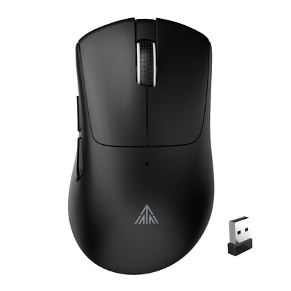 SM802 White Wireless Gaming Mouse,10000 DPI,Tri-Mode Wired/BT 5.0/2.4GHz Wireless Mouse Gaming with Side Button,RGB Programmable Macro Mouse for Laptop