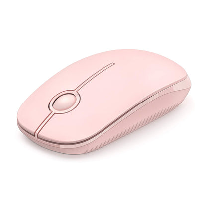 Vssoplor Wireless Mouse, 2.4G Slim Portable Computer Laptop Mouse with Nano Receiver Quiet Silent Optical Mice for Notebook, PC, Laptop, Computer-Black and Gold