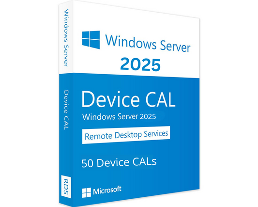 Windows Server 2025 Remote Desktop Services – 50 Device CALs