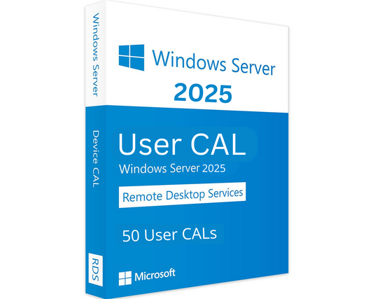 Windows Server 2025 Remote Desktop Services – 50 User CALs